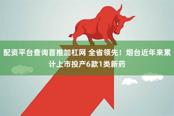 配资平台查询首推加杠网 全省领先！烟台近年来累计上市投产6款1类新药