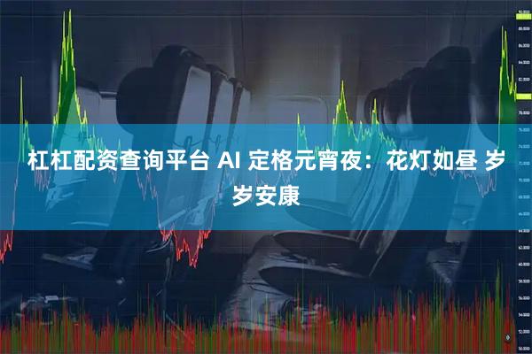 杠杠配资查询平台 AI 定格元宵夜：花灯如昼 岁岁安康